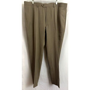 Men’s Pronto-uomo Size 40” Waist X 30” Length Tan Dress Slacks Cuffed Work Pants